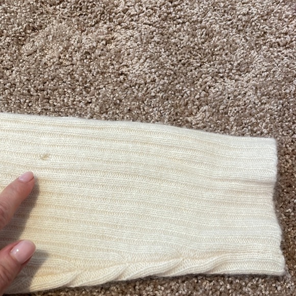 Designer Lambswool & Angora cream ribbed pants elastic waist size S Vintage - Picture 9 of 9